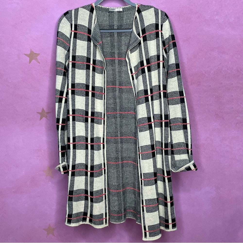 JJ Perfection Women's Open Front Duster Knit Cardigan Medium